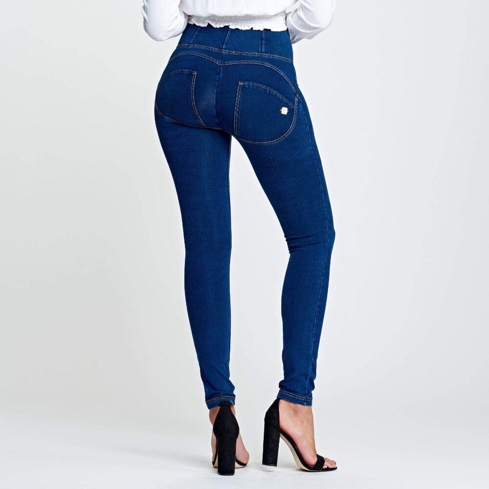 FREDDY $199 WR.UP Denim High Waisted Full Length Blue Dark Wash size 10 Stretch - Picture 16 of 16
